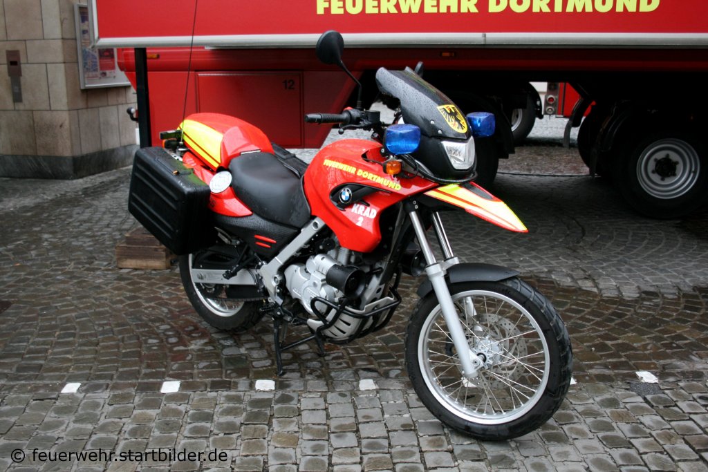 Eine Besonderheit bei der Feuerwehr Dortmund ist dieses Motorad.