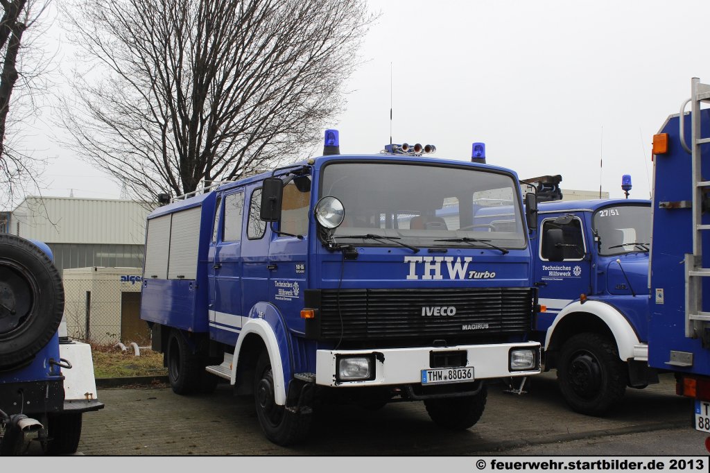 Fahrzeug (THW 88036) des THW Dortmund.