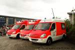 Hier ist eine kleine Parade von Rettungsdienst Fahrzeugen der Feuerwehr Oberhausen zusehen.
