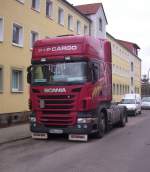 Scania Sattelzugmaschiene in Sassnitz.